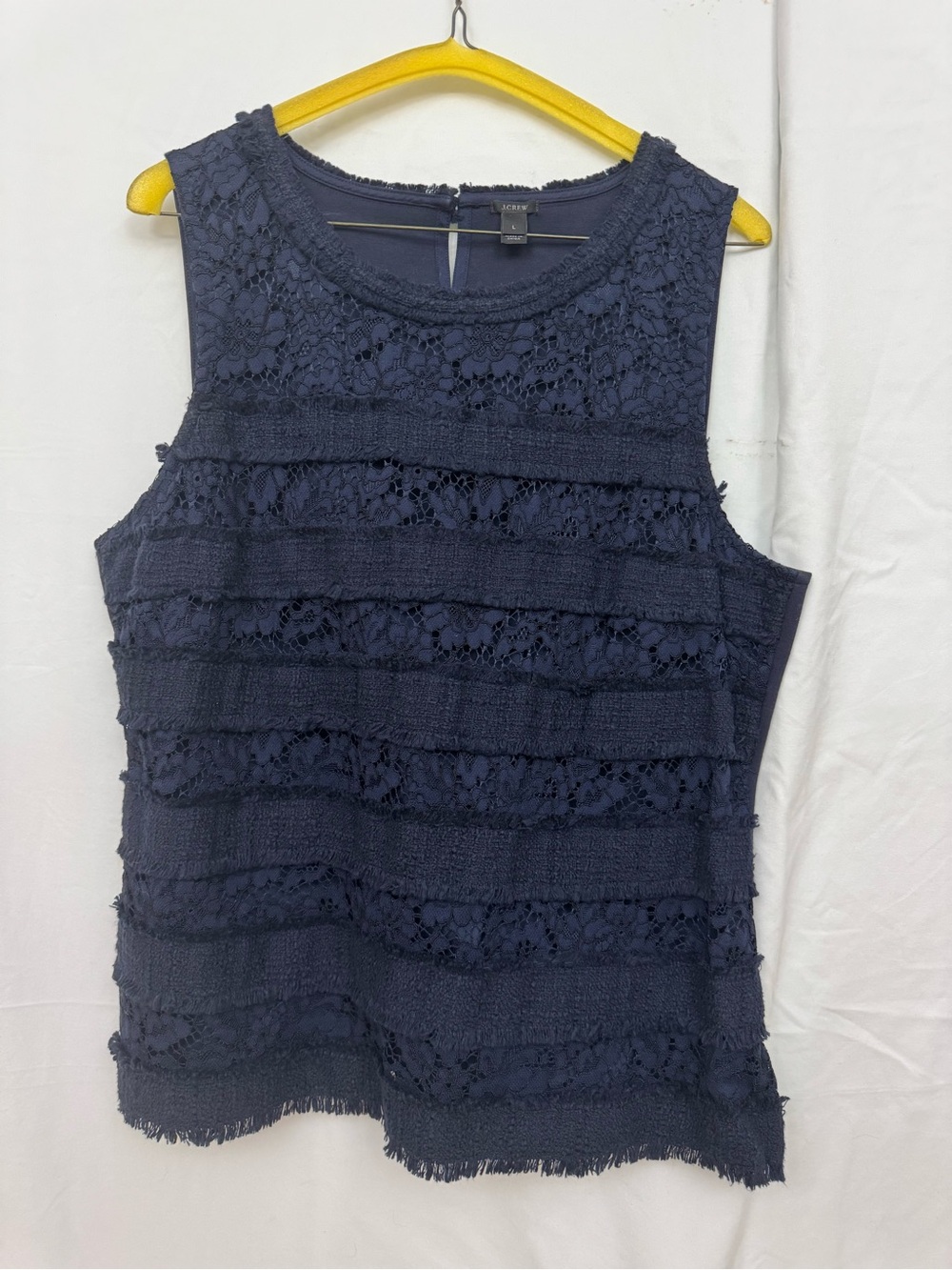 J. Crew Navy Lace Sleeveless Top - J. Crew